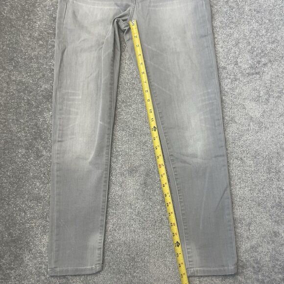Banana Republic Jeans Womens 27 Light Grey Skinny Stretch Denim Pants Casual - Picture 8 of 11